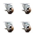 Phenolic Swivel Caster Set of 4 with Top Lock Brake D433203