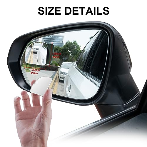 2" Round Frameless Convex Blind Spot Mirror, Pack of 2 Y935