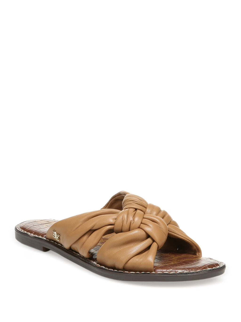 Brown Leather Slide Sandals D83067