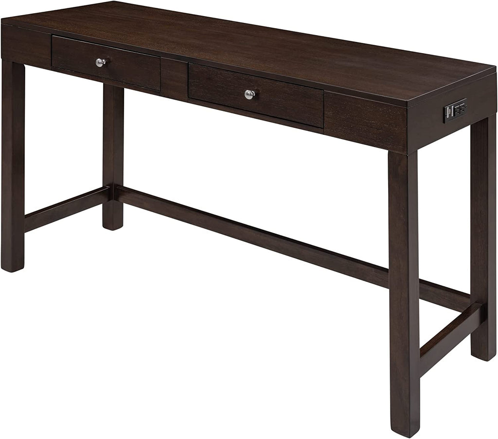 4-Piece Counter Height Dining Table Set with 3 PU Leather Padded Stools V13840