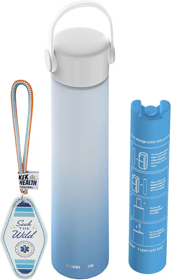 Slim Insulin Pen Cooler Case with QR Medical Travel Tag TSA Approved Diabetic Travel Case with Biogel Ice Pack N67638