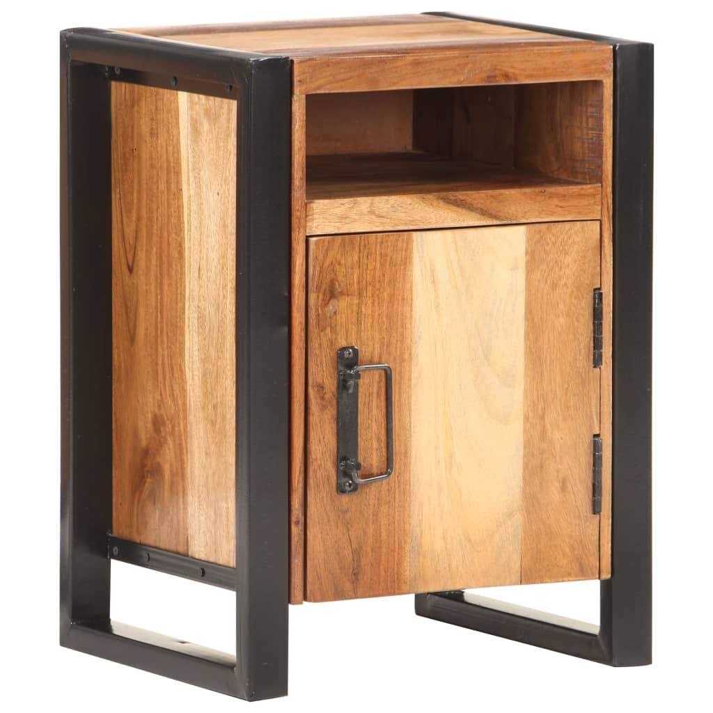 Solid Acacia Wood Bedside Cabinet N432618