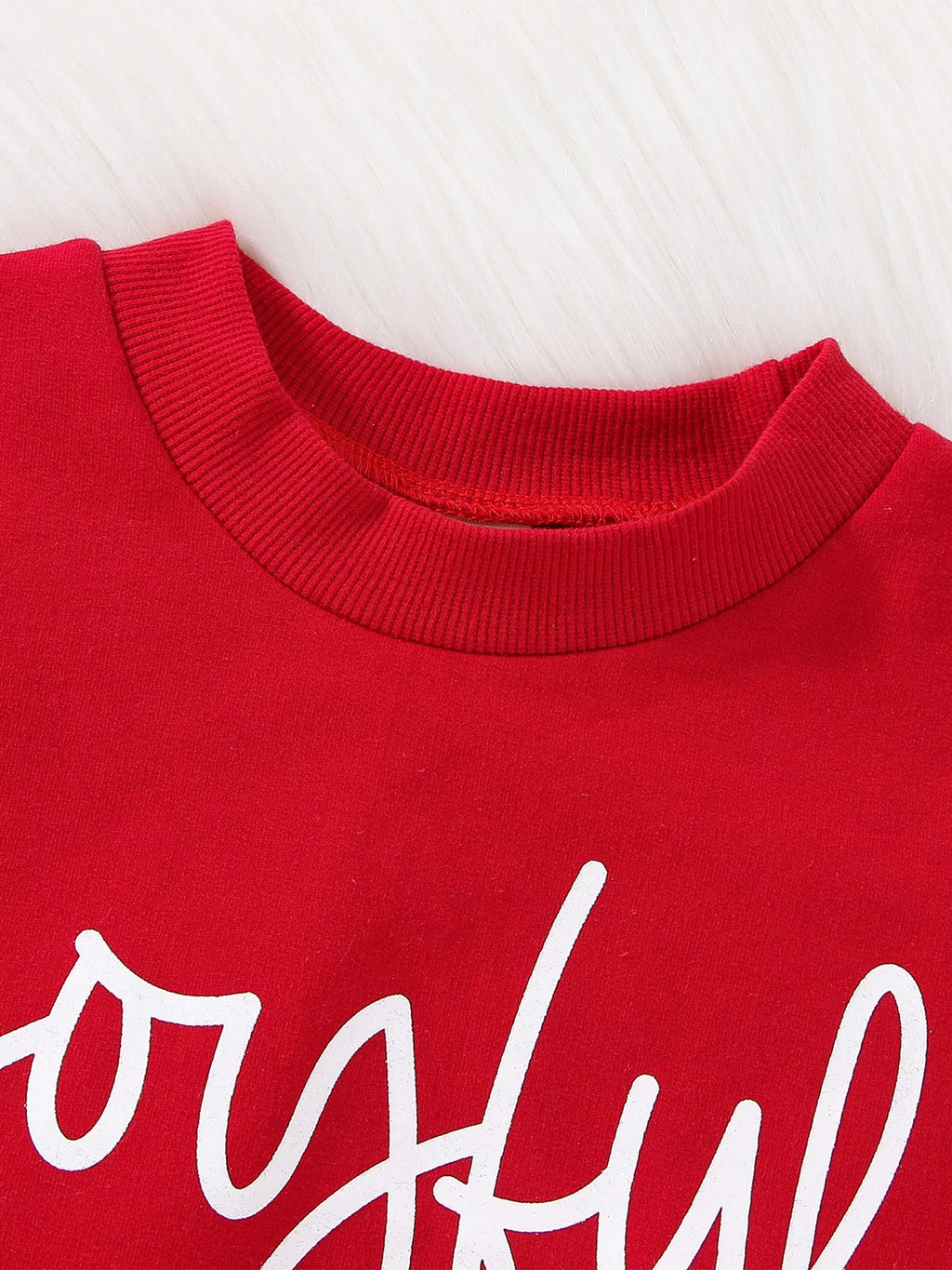 Long Sleeve Round Neck Christmas Shirt and Trousers W8266