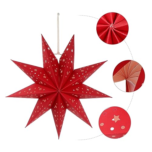 3Pcs Paper Star Lantern Lampshade Hanging Decorations Q799505