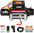 8000lb 12V Electric Winch with Wireless Remote Control Steel Cable D259253