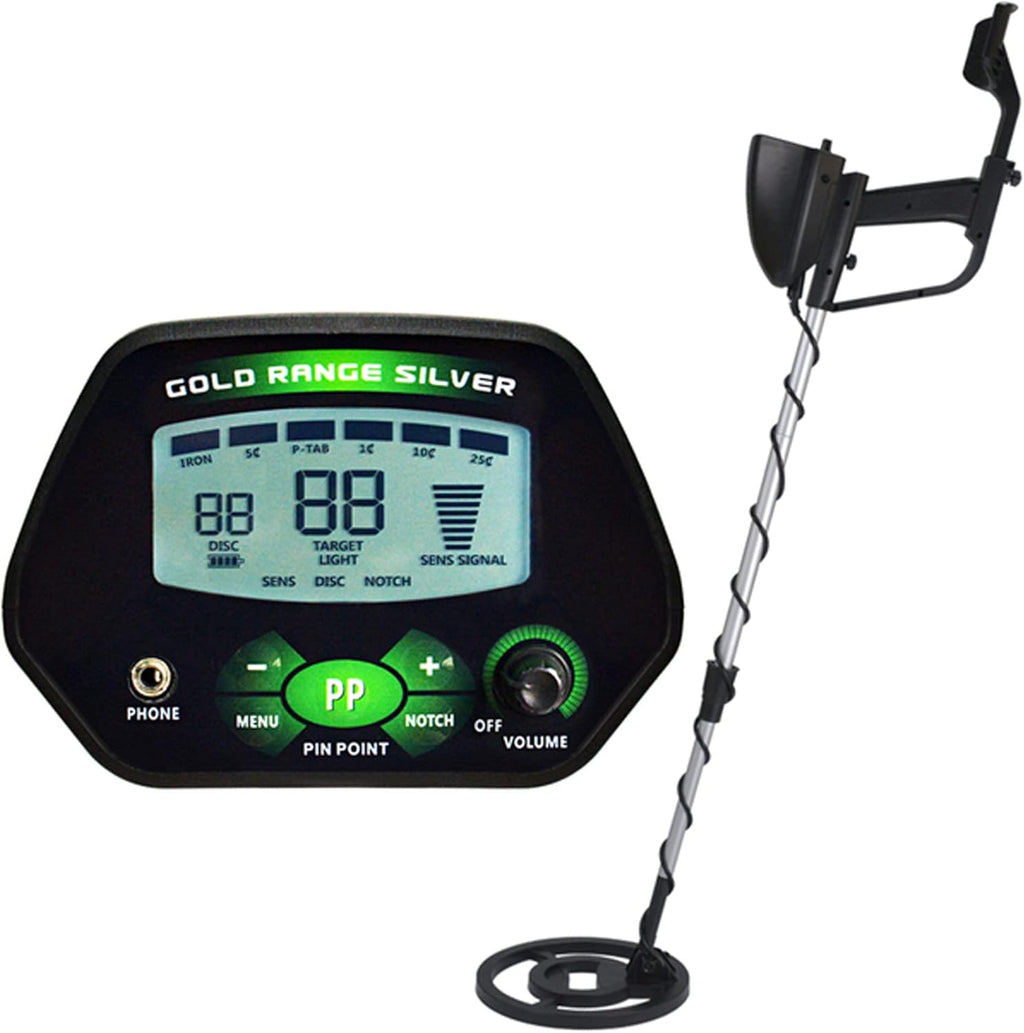 3" LCD Display Underground Metal Detector with 8" Waterproof Search Coil E5057