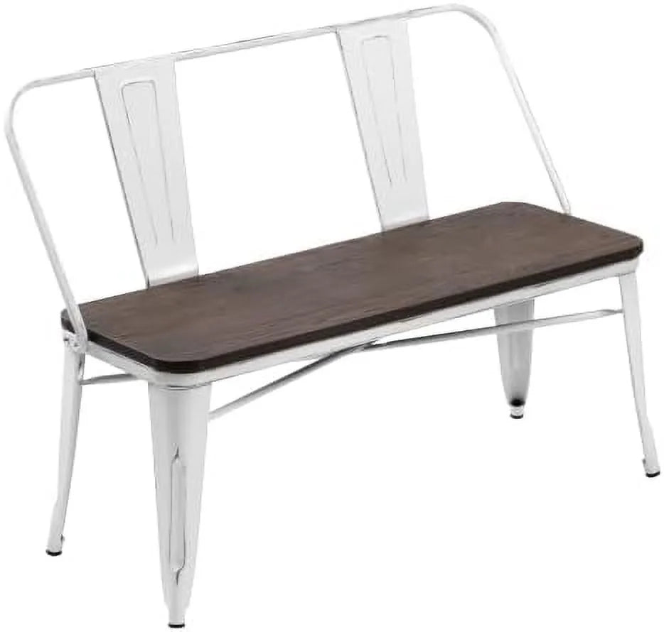 Dining Bench with Back Wood Seat O1996