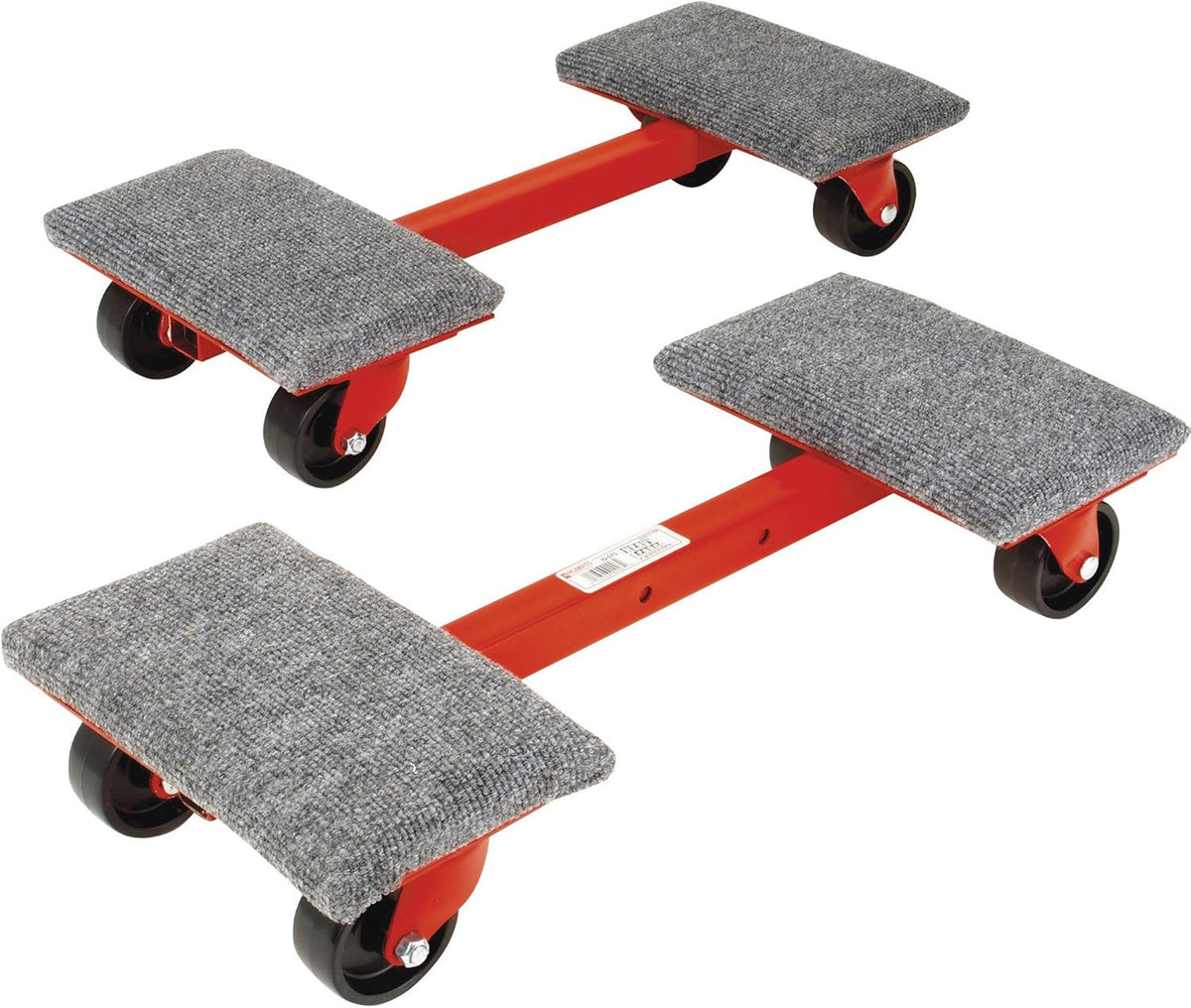 Red 2-Pack Heavy Cargo Moving Dollies with Ball Bearing Wheels V12850
