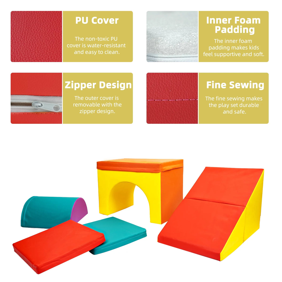 Foam Climb and Crawl Playset 5 Piece Set L658312