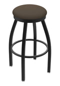 25x22 Swivel Counter Stool with Black Wrinkle Finish and Canter Earth Seat Z899
