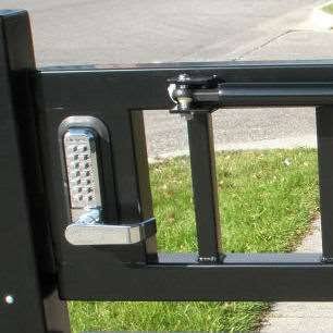 White Passage Door Lever with Mechanical Keyless Lock J449