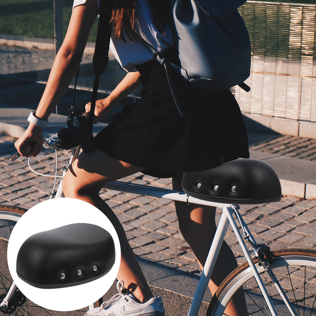 Black Mountain Bike Saddle with Rivet Decor J15627