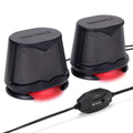 High Excursion Speakers with Red LED Lights, 10W Peak, 3.5mm Wired C40366