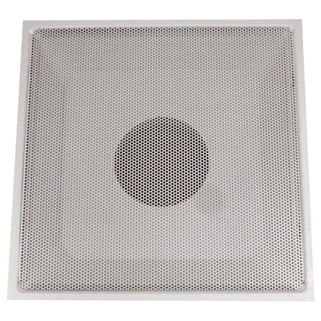 White 24-inch by 24-inch Drop Ceiling Return Air Vent Grille with 10-Inch Collar I8481