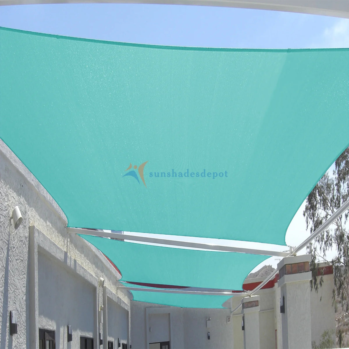 Turquoise Light Green Rectangle Sun Shade Sail Canopy C370