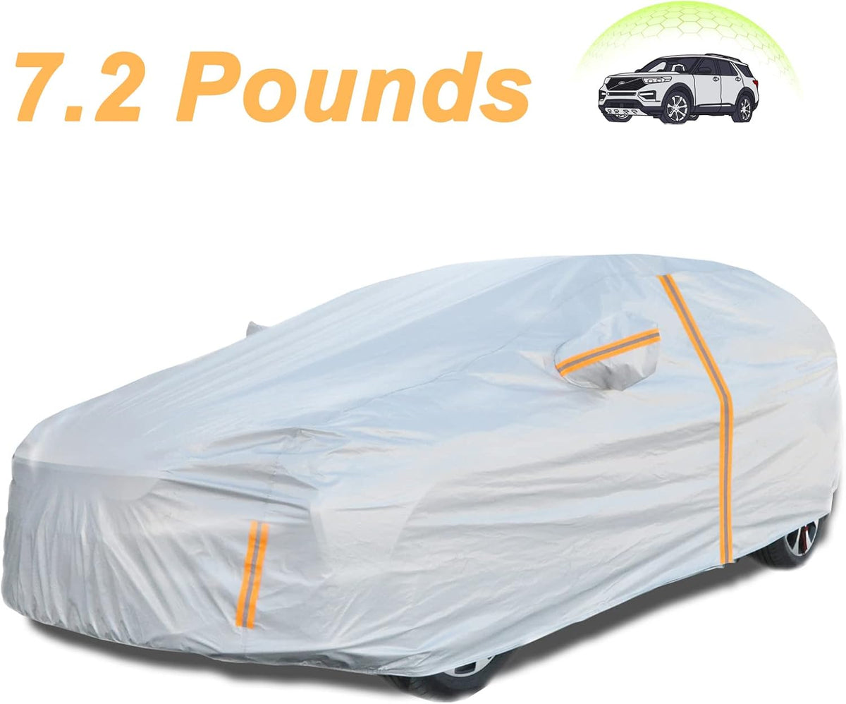 6 Layers Waterproof Cotton SUV Car Cover with Zipper O5906