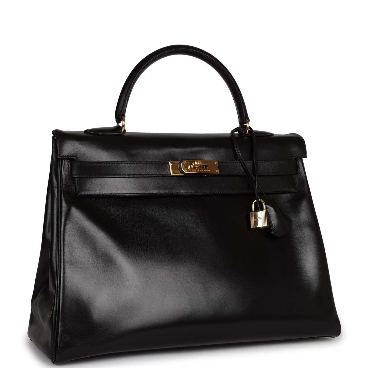 Black Leather Handbag C5596