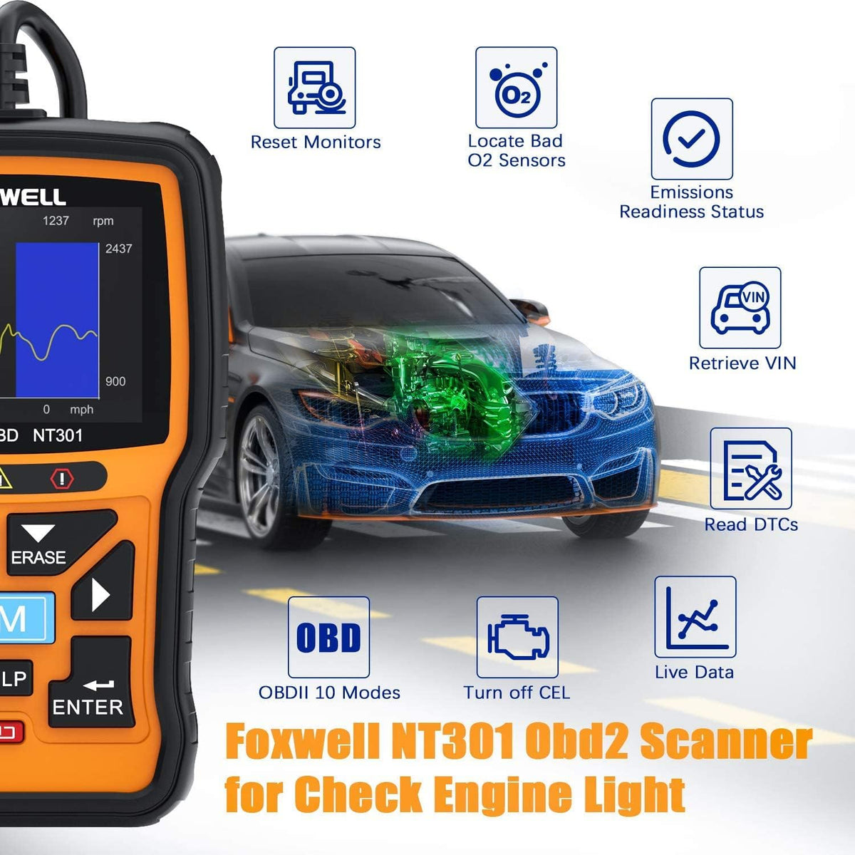 OBD2 Scanner Diagnostic Tool Pack of 2 Q64842