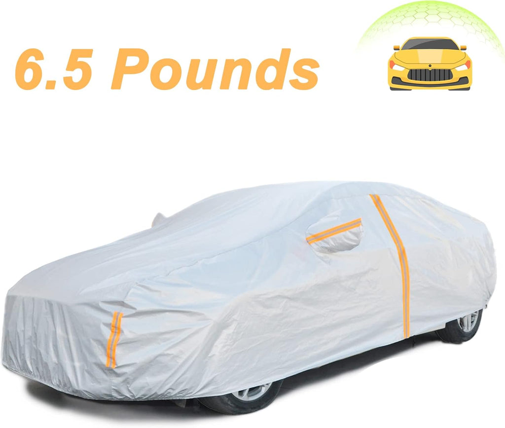 6 Layers Waterproof Cotton SUV Car Cover with Zipper O5906