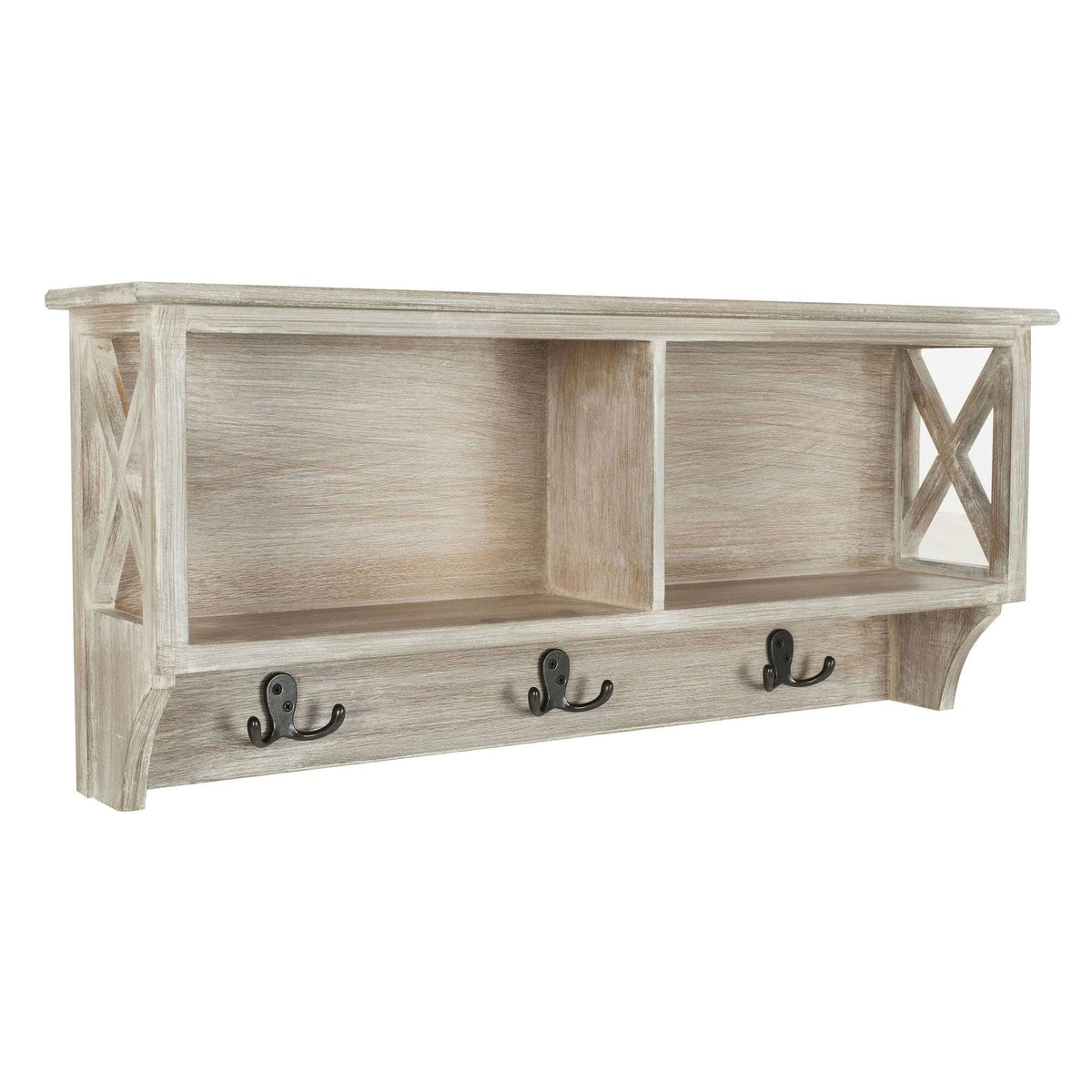 Grey Hanging Storage Wall Rack B3875
