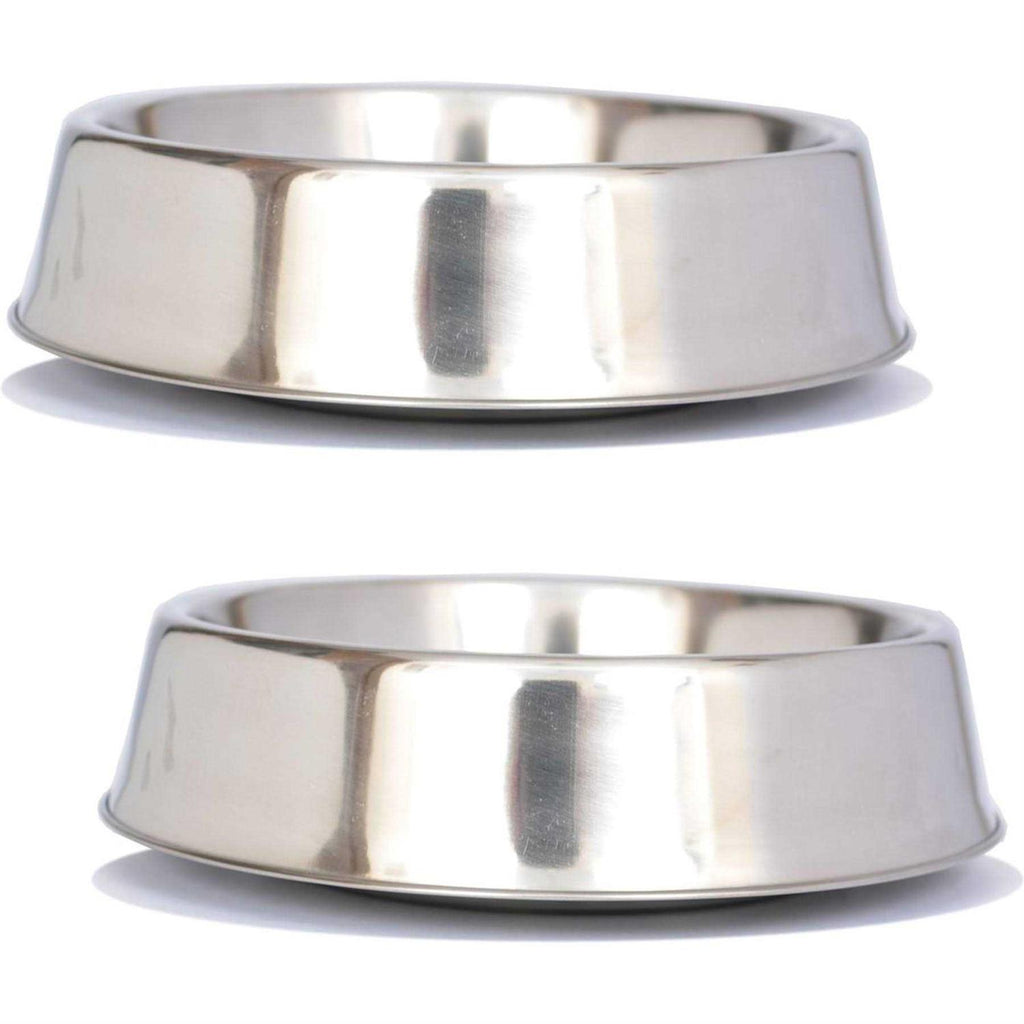 2 Pack Stainless Steel Non Skid Pet Bowl Q209480