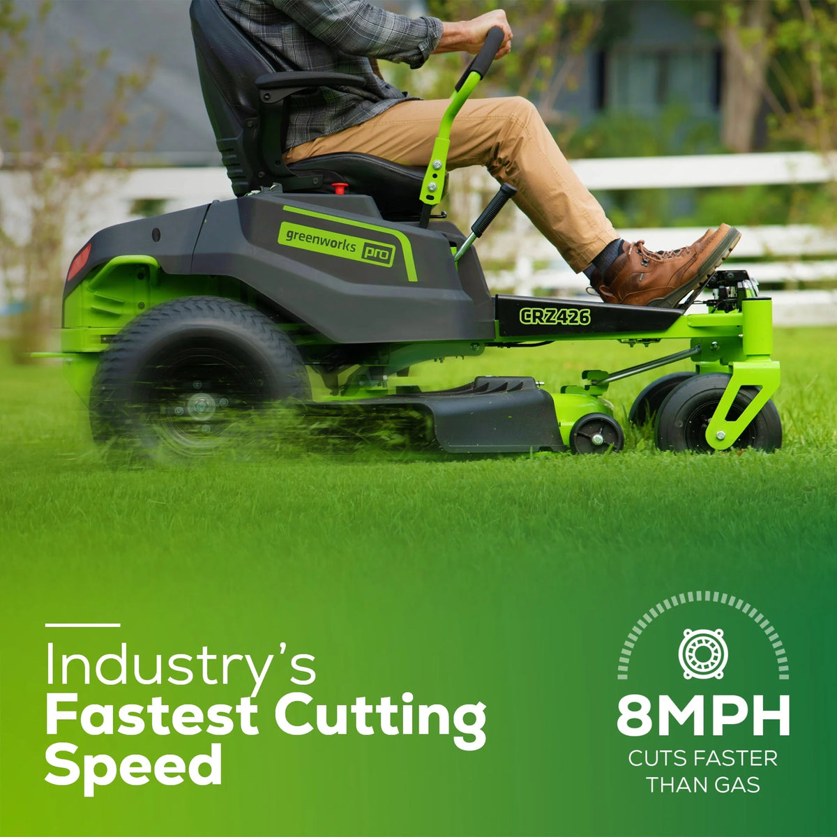 60V 42" Electric Zero Turn Mower with 8 Ah Batteries D28025