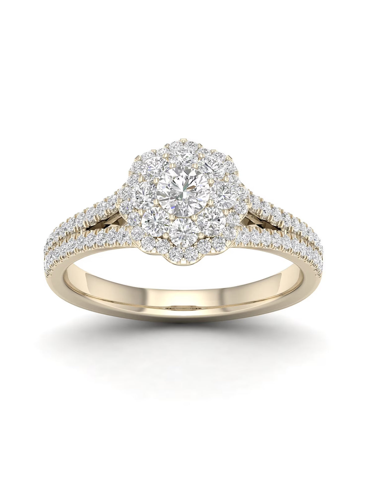 3/4Ct TDW Diamond 14k Yellow Gold Engagement Ring H22665