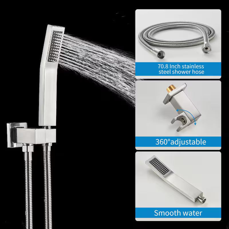 12 in. Brushed Nickel Shower System with Handheld Y187296