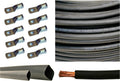 4 Gauge 15 Feet Red + 15 Feet Black Pure Copper Flexible Cable + 10pcs 3/8 Tinned Copper Cable Lug Terminal Connectors + 3 Feet Black Heat Shrink Tubing W87447