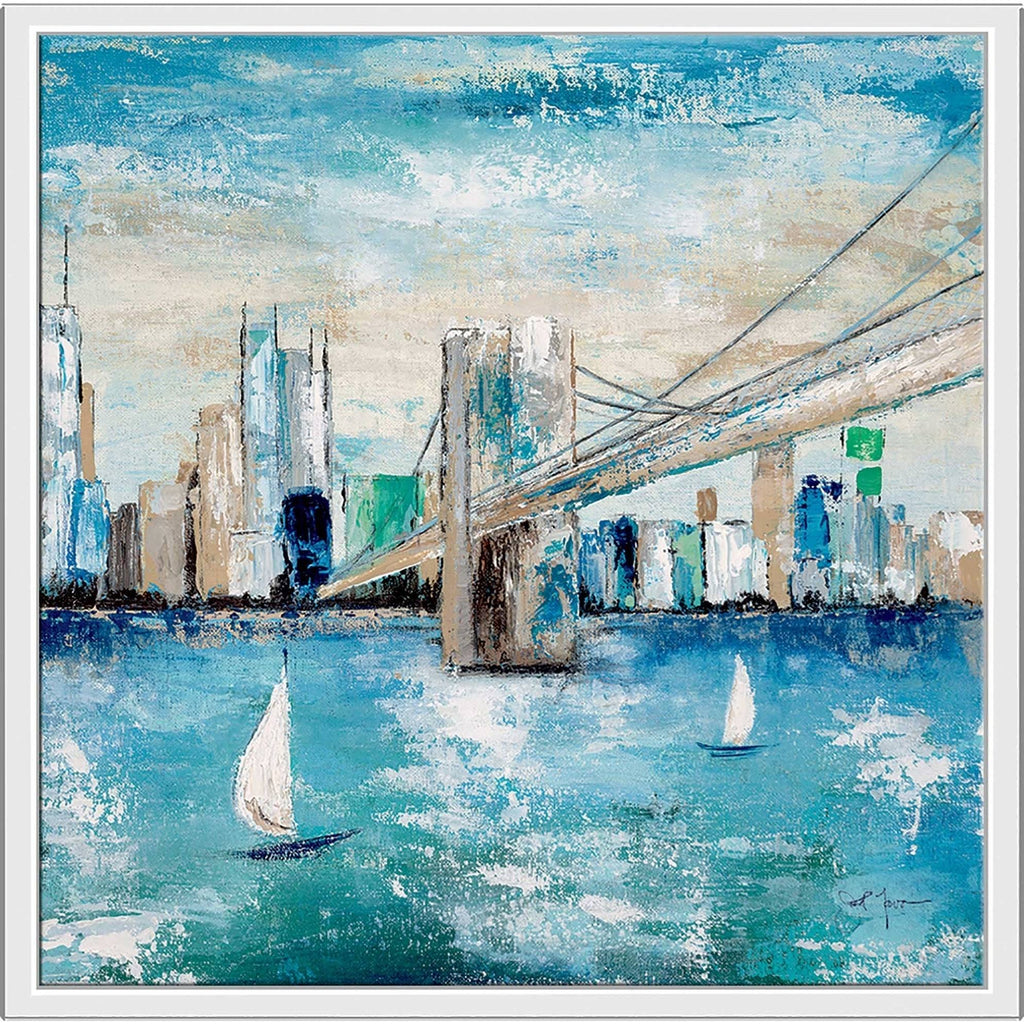 Blue Canvas Floating Frame Art T909