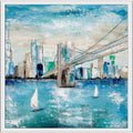 Blue Canvas Floating Frame Art T909