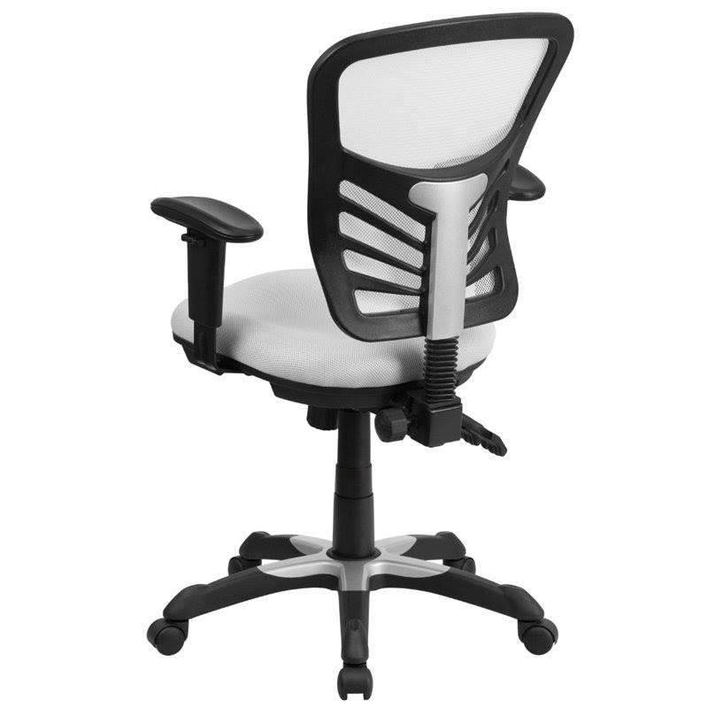 White Mid Back Mesh Swivel Office Chair V634152