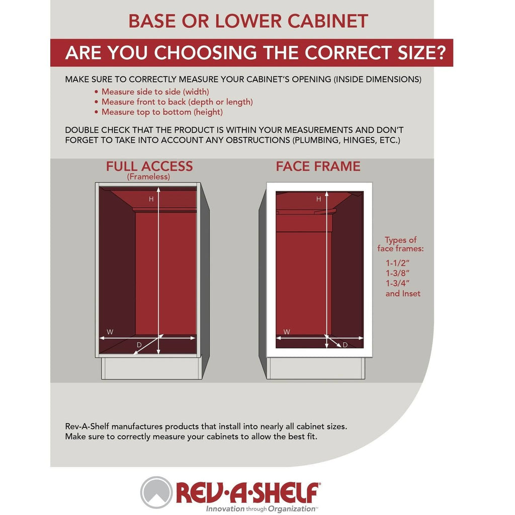 11x22 Base Cabinet Organizer Soft-Close L247