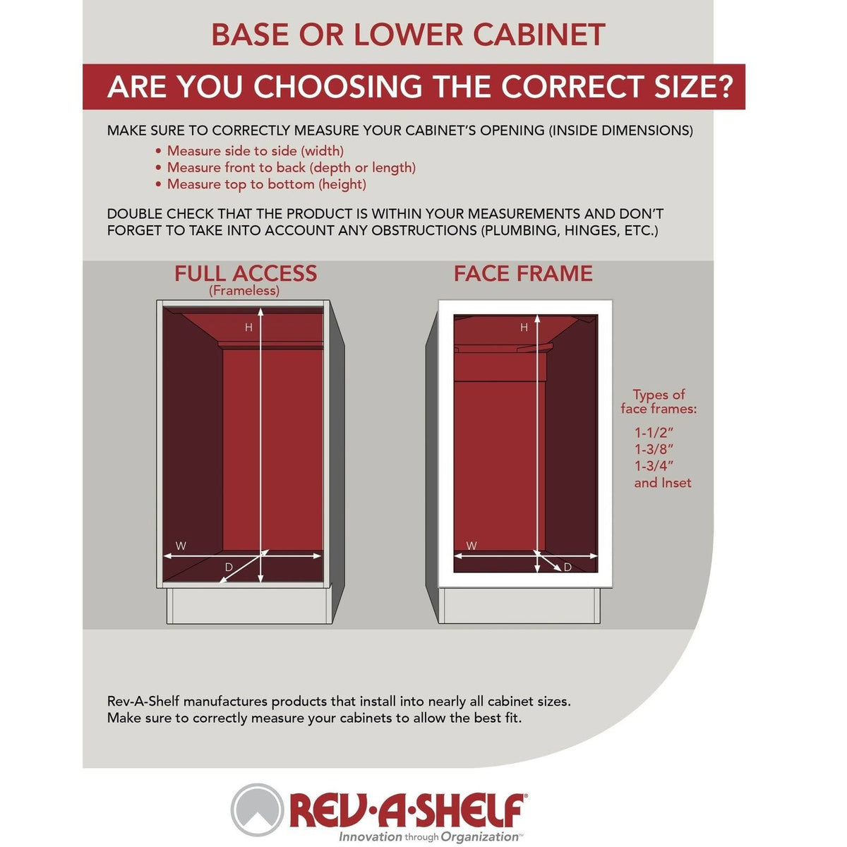 11x22 Base Cabinet Organizer Soft-Close L247