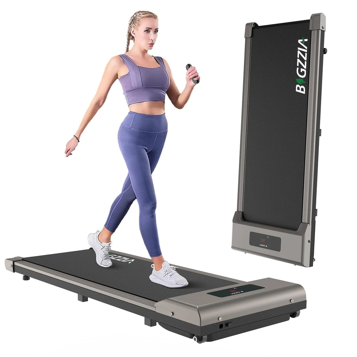 2 in 1 Under Desk Treadmill with Remote Control and LCD Display D534974
