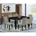 60 Inch Rectangular Dining Table And Six Parson Chair L14393