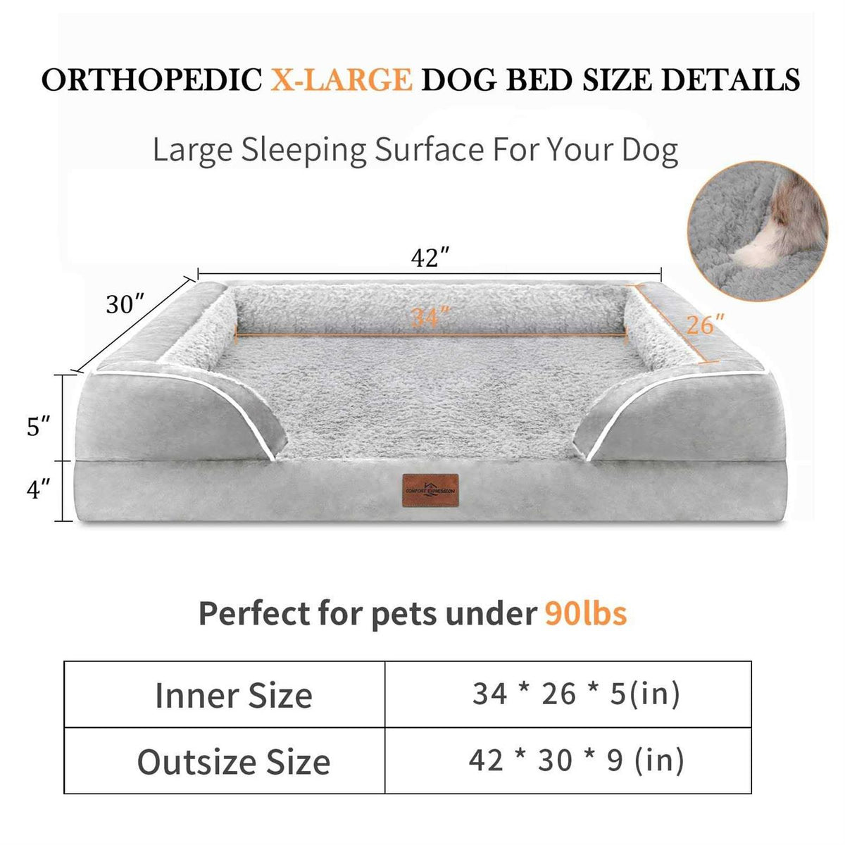 Waterproof Orthopedic Dog Bed V282