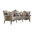 Fabric Antique Pearl Poly Resin Sofa with 8 Pillows S13615