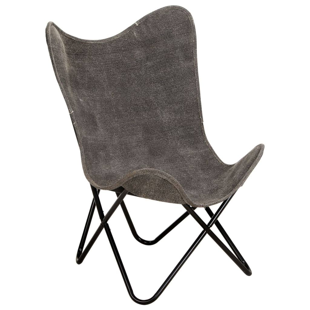 Anthracite Canvas Butterfly Chair M658831