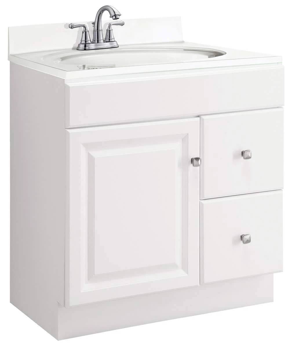 White Unassembled Vanity Cabinet R742486