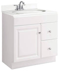 White Unassembled Vanity Cabinet R742486