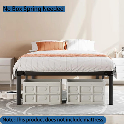 14 inch Black Metal Twin Bed Frame L671