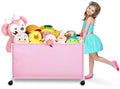 Black Large Toy Box with Wheels M8447