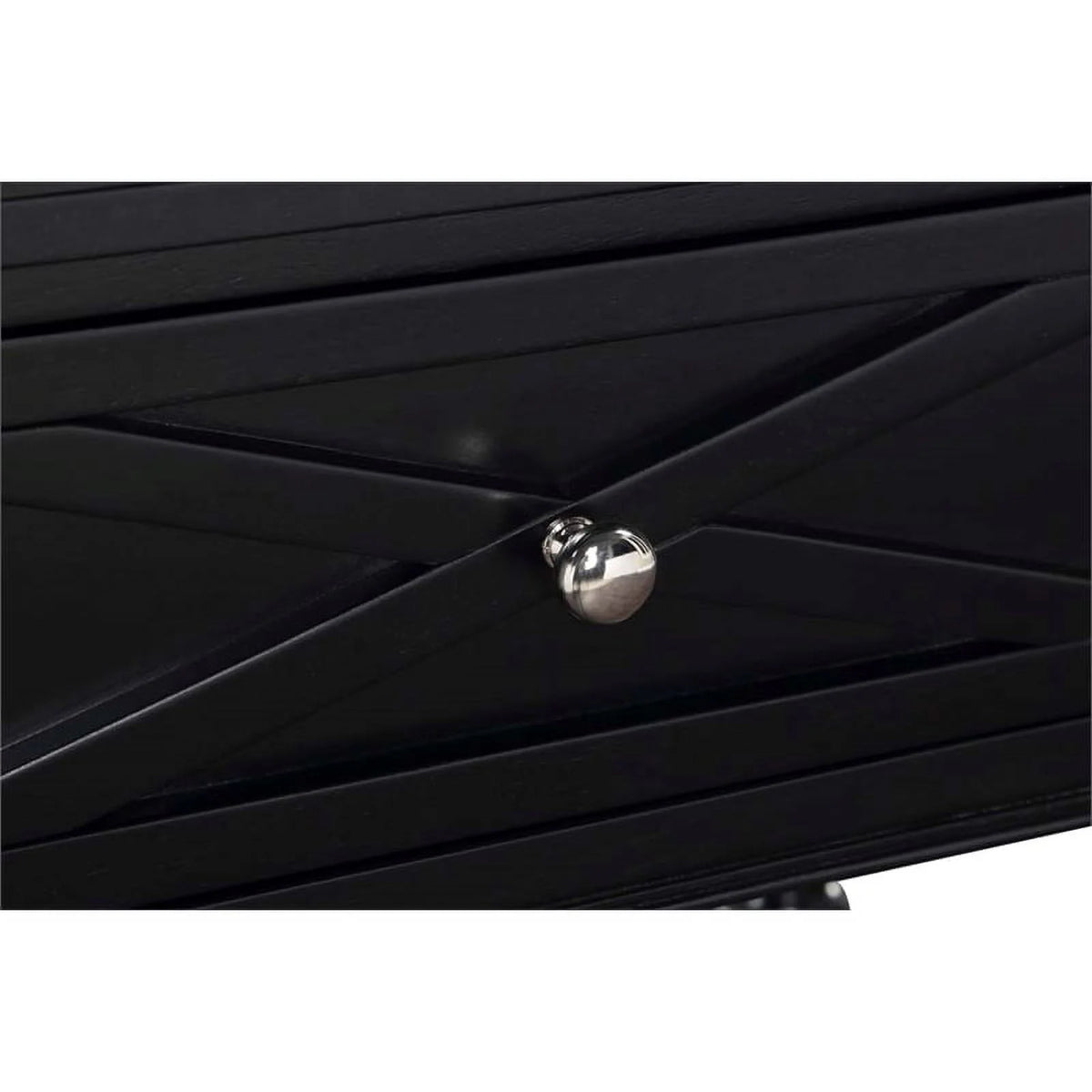 Black 2 Drawer Wood Console Table X251432