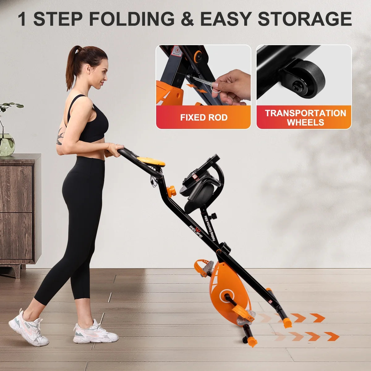Foldable Exercise Bike Stationary Bike X445171