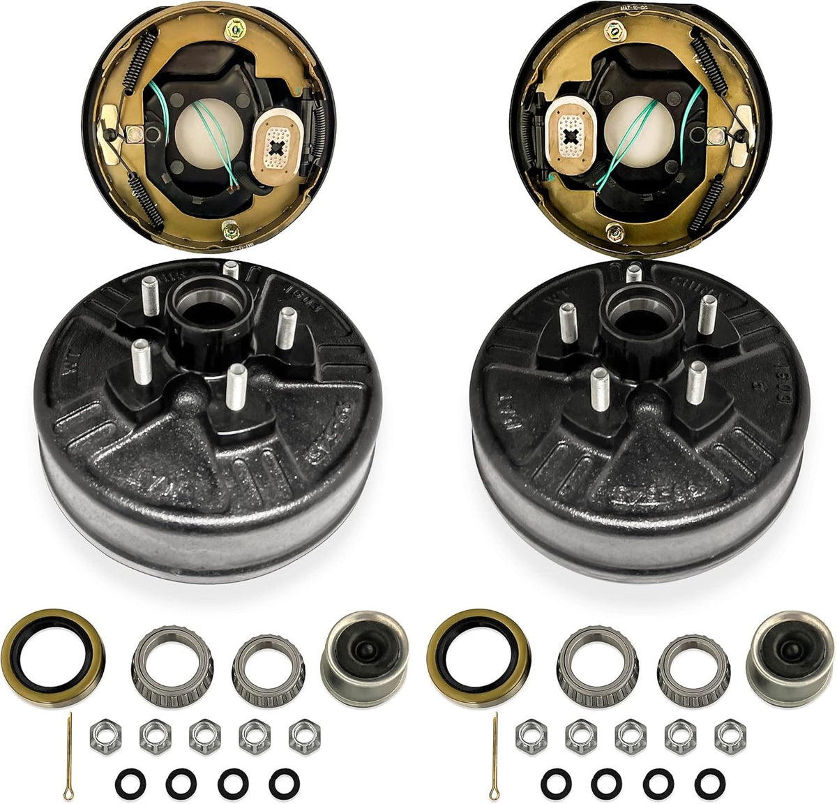 10 Inch Electric Trailer Brake Kit 3500lb Axle 5 on 4.5 Drum V514
