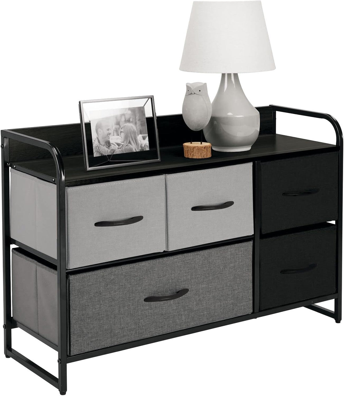Bronze Linen 5 Drawer Storage Dresser K32092