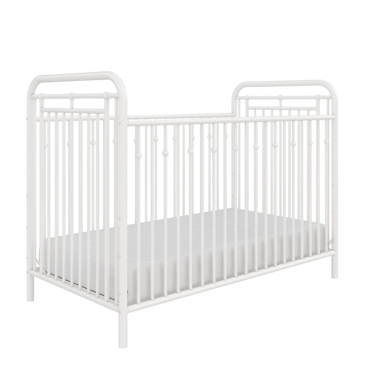 White Metal Crib H264