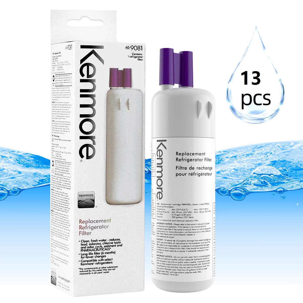 3 Pack Refrigerator Water Filter V557054