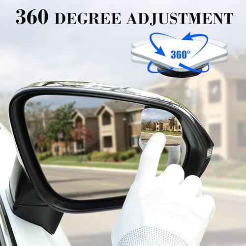 2" Round Frameless Convex Blind Spot Mirror, Pack of 2 Y935